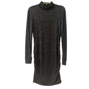 Athleta sweater dress heathered gray & black Small